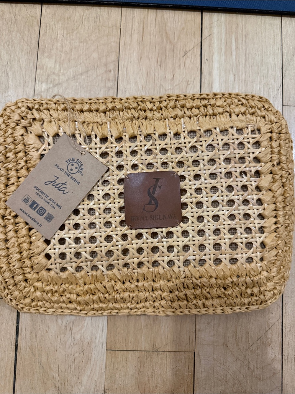 Irina Sigunava Woven Rattan Clutch